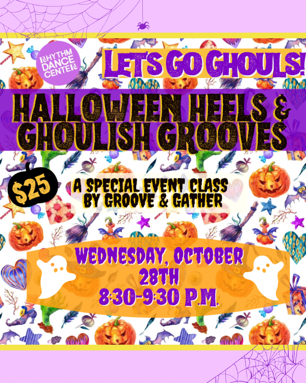 Come join us for the spooky fun for just $25! If you're already enrolled in GROOVE, this special Halloween class is included in your regular tuition at no additional cost.